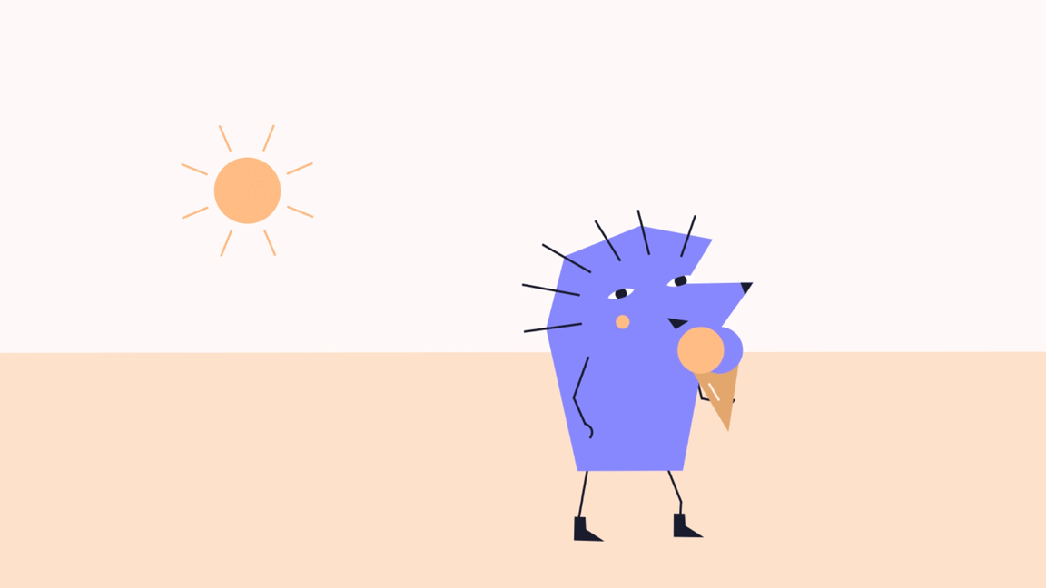 Charakter-Animation Igel